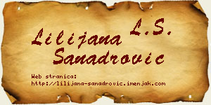 Lilijana Sanadrović vizit kartica